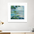 Lily Pond I by Silvia Vassileva on GIANT ART - blue landscape