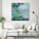 Lily Pond I by Silvia Vassileva on GIANT ART - blue landscape
