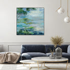 Lily Pond I by Silvia Vassileva on GIANT ART - blue landscape
