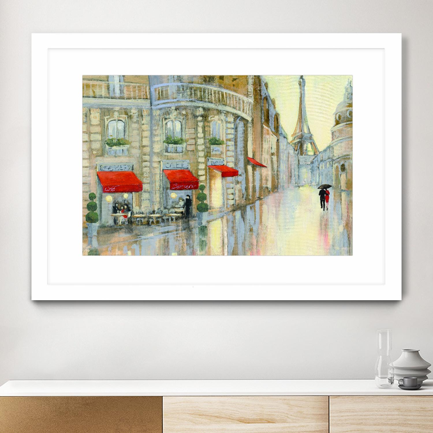 Touring Paris Couple by Julia Purinton on GIANT ART - beige everyday life