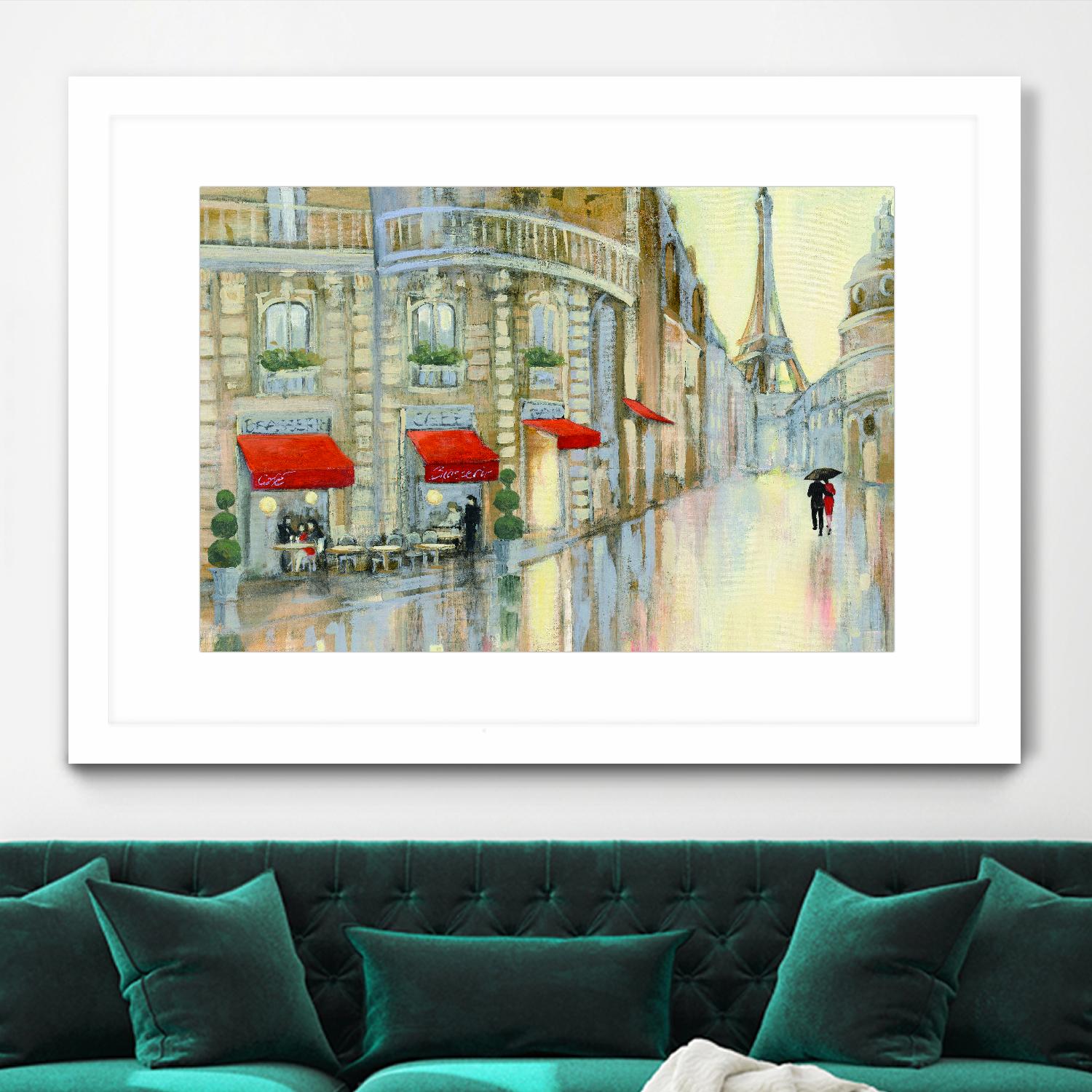 Touring Paris Couple by Julia Purinton on GIANT ART - beige everyday life