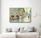 Touring Paris Couple by Julia Purinton on GIANT ART - beige everyday life