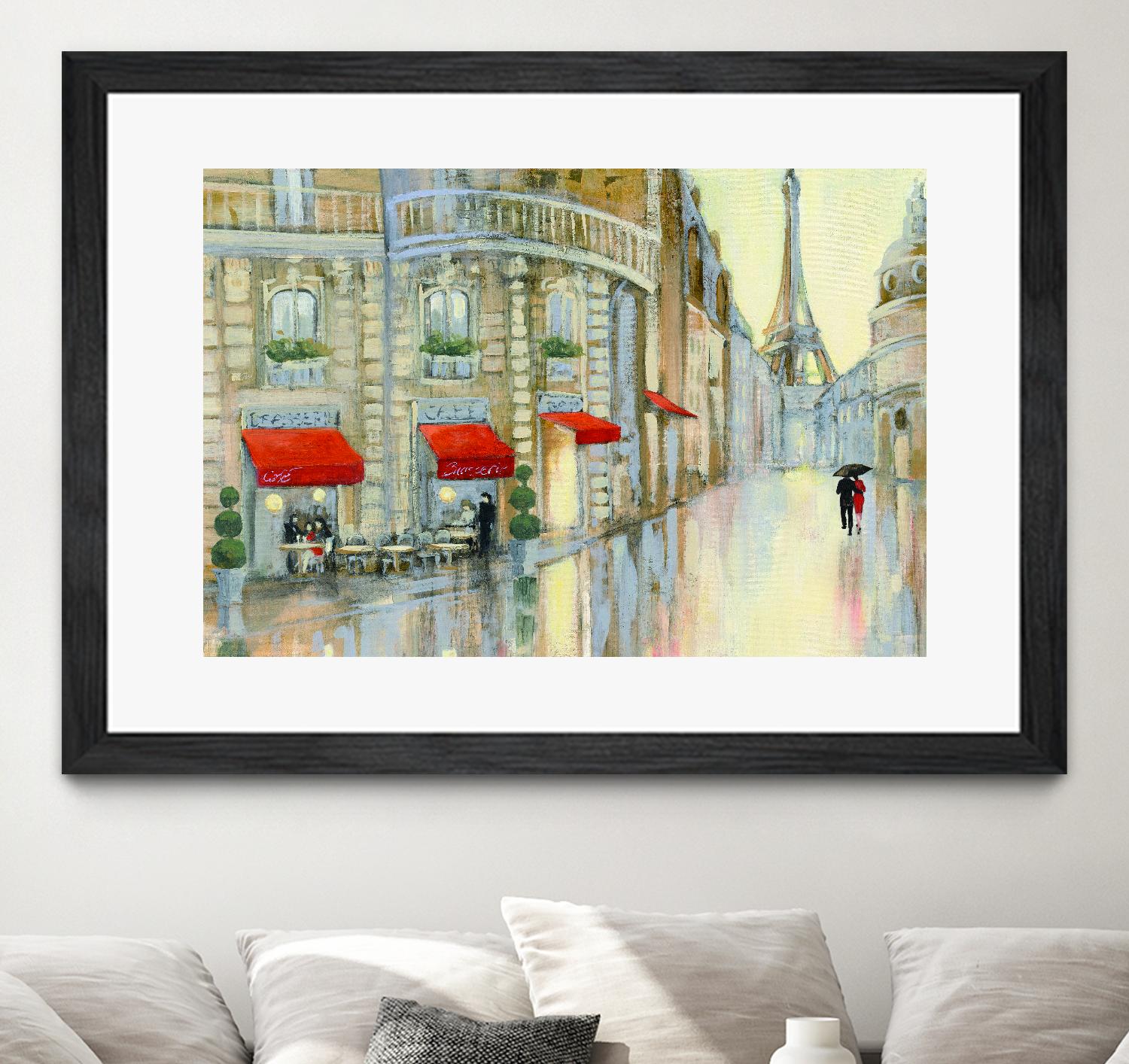 Touring Paris Couple by Julia Purinton on GIANT ART - beige everyday life