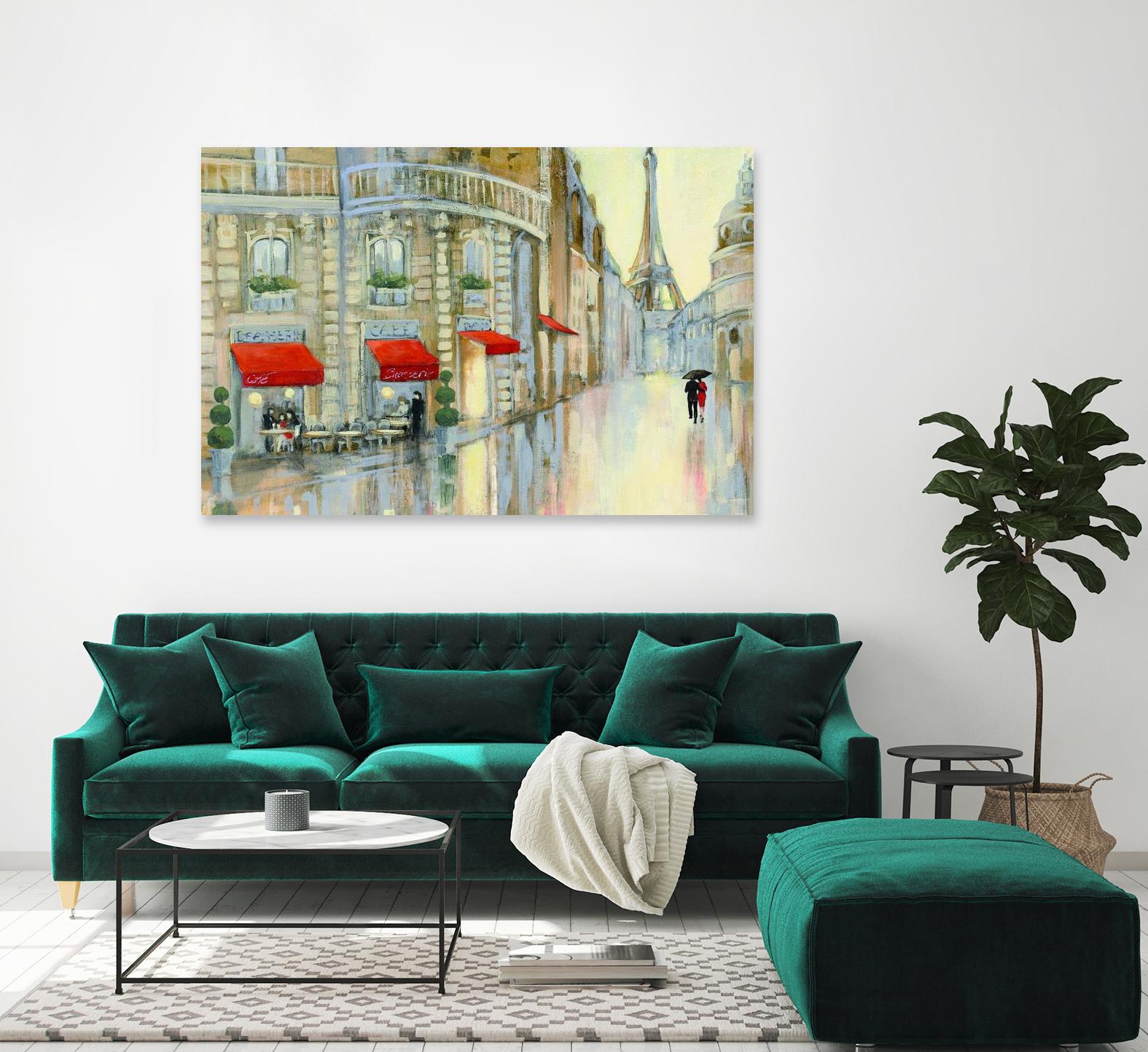 Touring Paris Couple by Julia Purinton on GIANT ART - beige everyday life