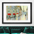 Touring Paris Couple by Julia Purinton on GIANT ART - beige everyday life