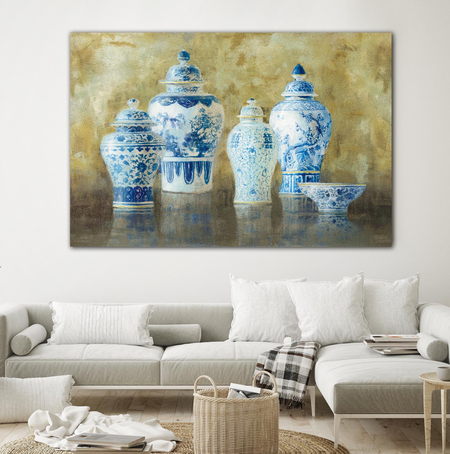 Ginger Jar Still Life 2 by Danhui Nai on GIANT ART - blue pot - dish