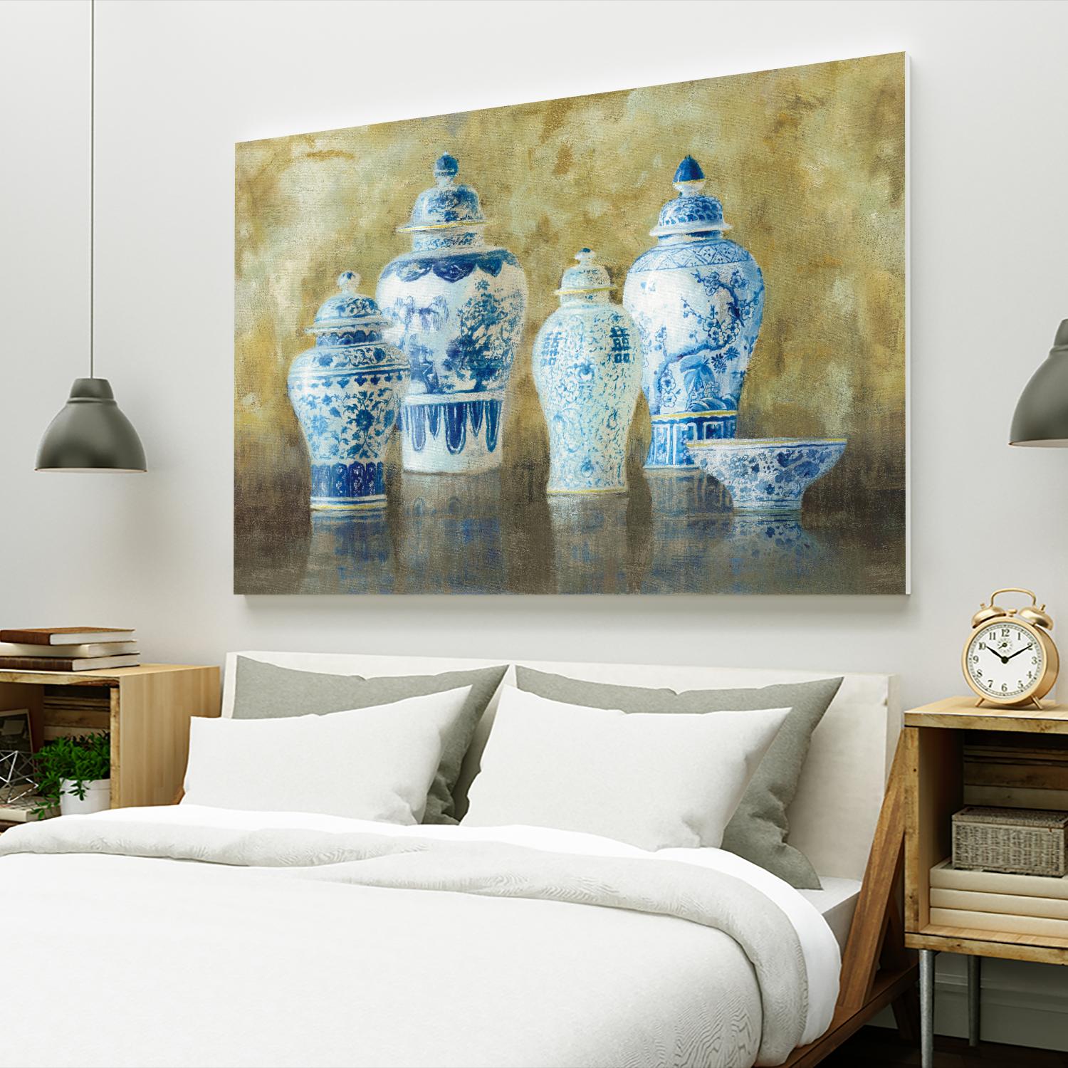 Ginger Jar Still Life 2 by Danhui Nai on GIANT ART - blue pot - dish