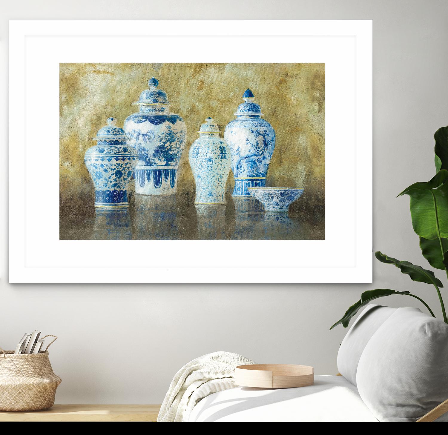 Ginger Jar Still Life 2 by Danhui Nai on GIANT ART - blue pot - dish