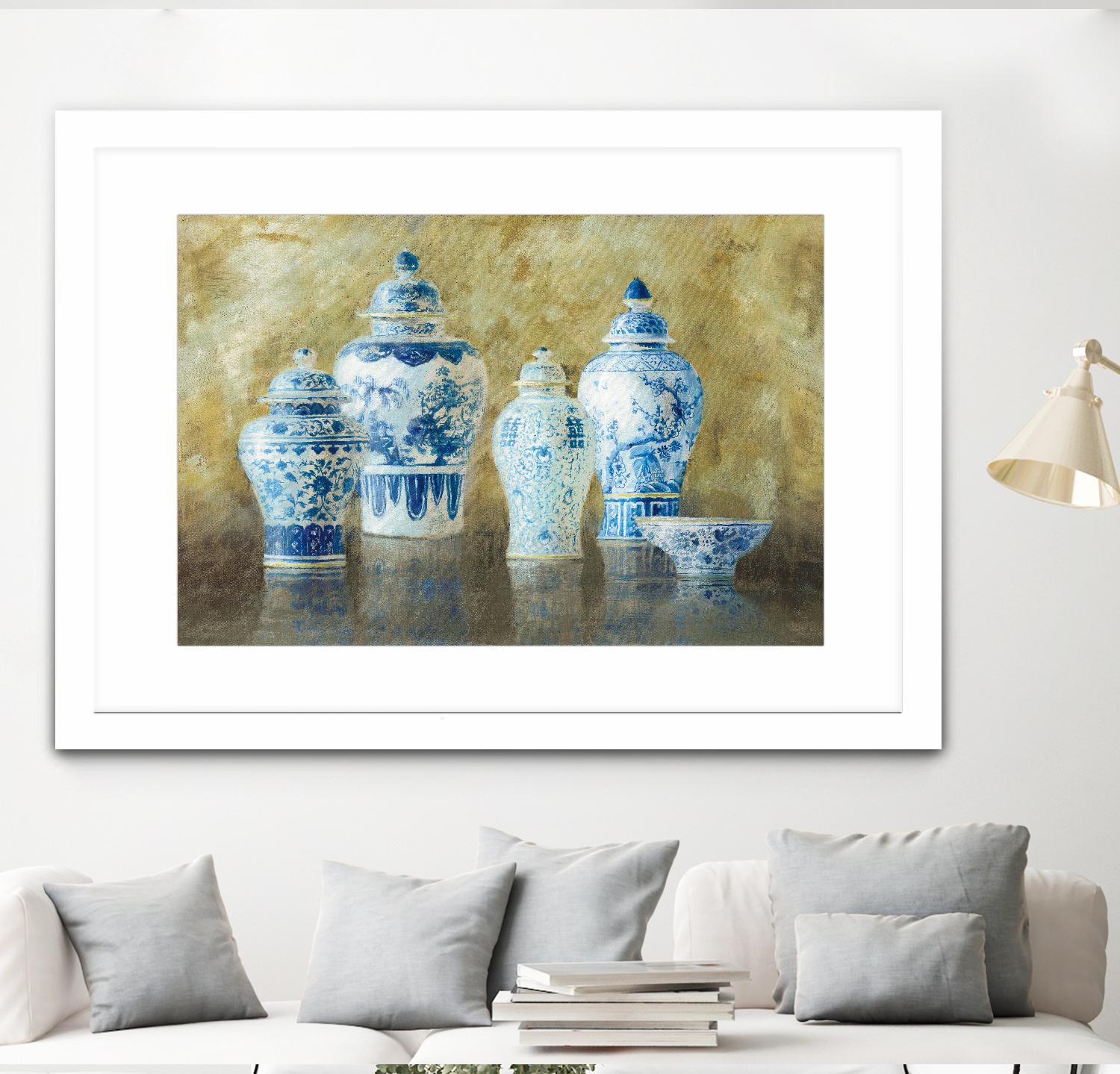 Ginger Jar Still Life 2 by Danhui Nai on GIANT ART - blue pot - dish