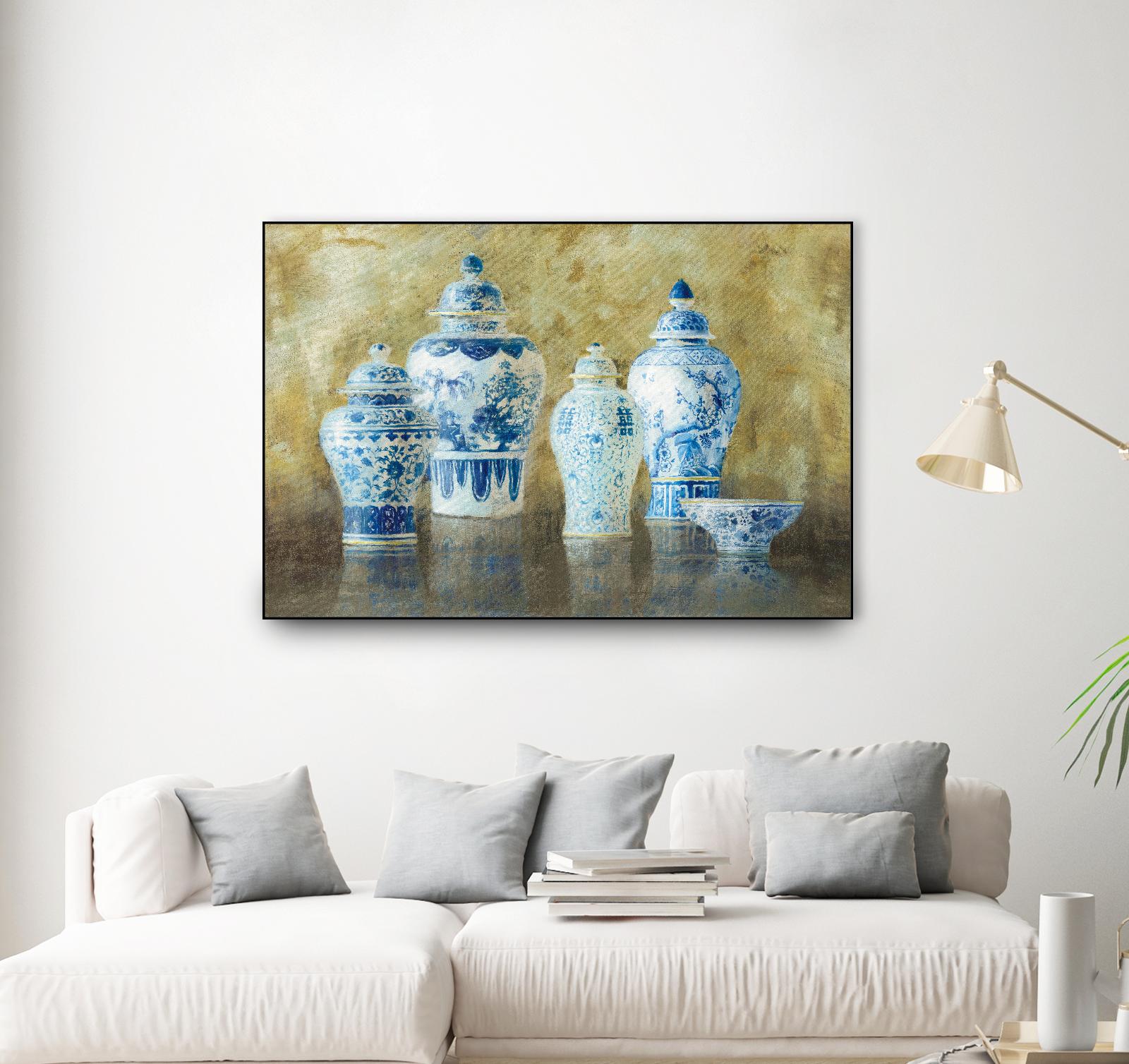 Ginger Jar Still Life 2 by Danhui Nai on GIANT ART - blue pot - dish