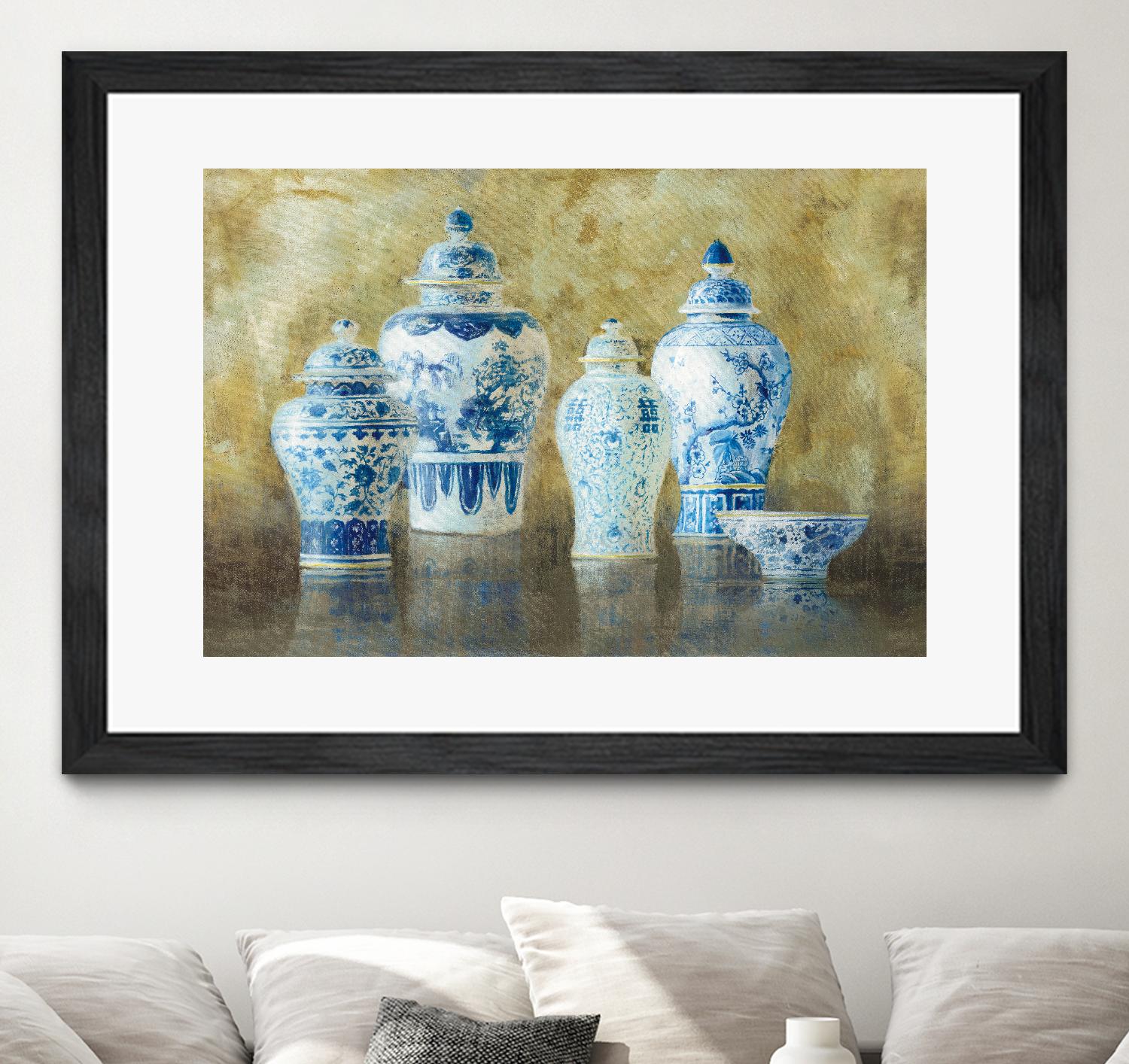 Ginger Jar Still Life 2 by Danhui Nai on GIANT ART - blue pot - dish