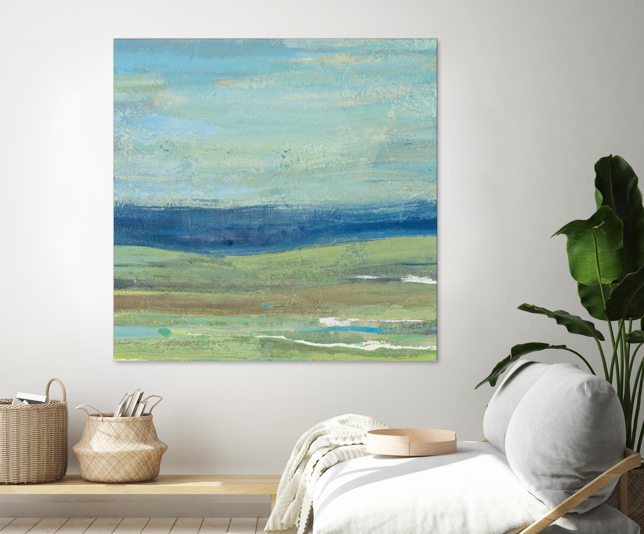 Azure Wave by Albena Hristova on GIANT ART - green sea scene