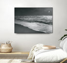 Moonrise Beach Black and White by Sue Schlabach on GIANT ART - white sea scene