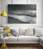 Moonrise Beach Black and White by Sue Schlabach on GIANT ART - white sea scene