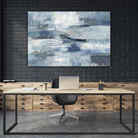 Clear Water Indigo and Gray by Silvia Vassileva on GIANT ART - white abstract