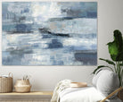 Clear Water Indigo and Gray by Silvia Vassileva on GIANT ART - white abstract