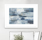 Clear Water Indigo and Gray by Silvia Vassileva on GIANT ART - white abstract