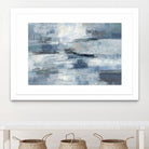 Clear Water Indigo and Gray by Silvia Vassileva on GIANT ART - white abstract