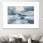 Clear Water Indigo and Gray by Silvia Vassileva on GIANT ART - white abstract