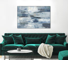 Clear Water Indigo and Gray by Silvia Vassileva on GIANT ART - white abstract