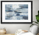 Clear Water Indigo and Gray by Silvia Vassileva on GIANT ART - white abstract