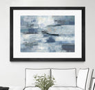 Clear Water Indigo and Gray by Silvia Vassileva on GIANT ART - white abstract