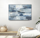 Clear Water Indigo and Gray by Silvia Vassileva on GIANT ART - white abstract