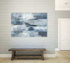 Clear Water Indigo and Gray by Silvia Vassileva on GIANT ART - white abstract