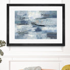 Clear Water Indigo and Gray by Silvia Vassileva on GIANT ART - white abstract