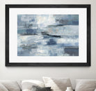 Clear Water Indigo and Gray by Silvia Vassileva on GIANT ART - white abstract