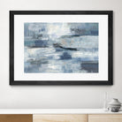 Clear Water Indigo and Gray by Silvia Vassileva on GIANT ART - white abstract