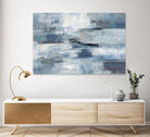 Clear Water Indigo and Gray by Silvia Vassileva on GIANT ART - white abstract