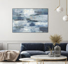 Clear Water Indigo and Gray by Silvia Vassileva on GIANT ART - white abstract