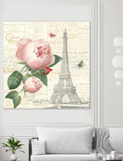 Roses in Paris IV by Katie Pertiet on GIANT ART - beige floral