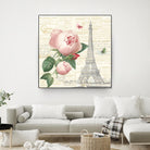 Roses in Paris IV by Katie Pertiet on GIANT ART - beige floral