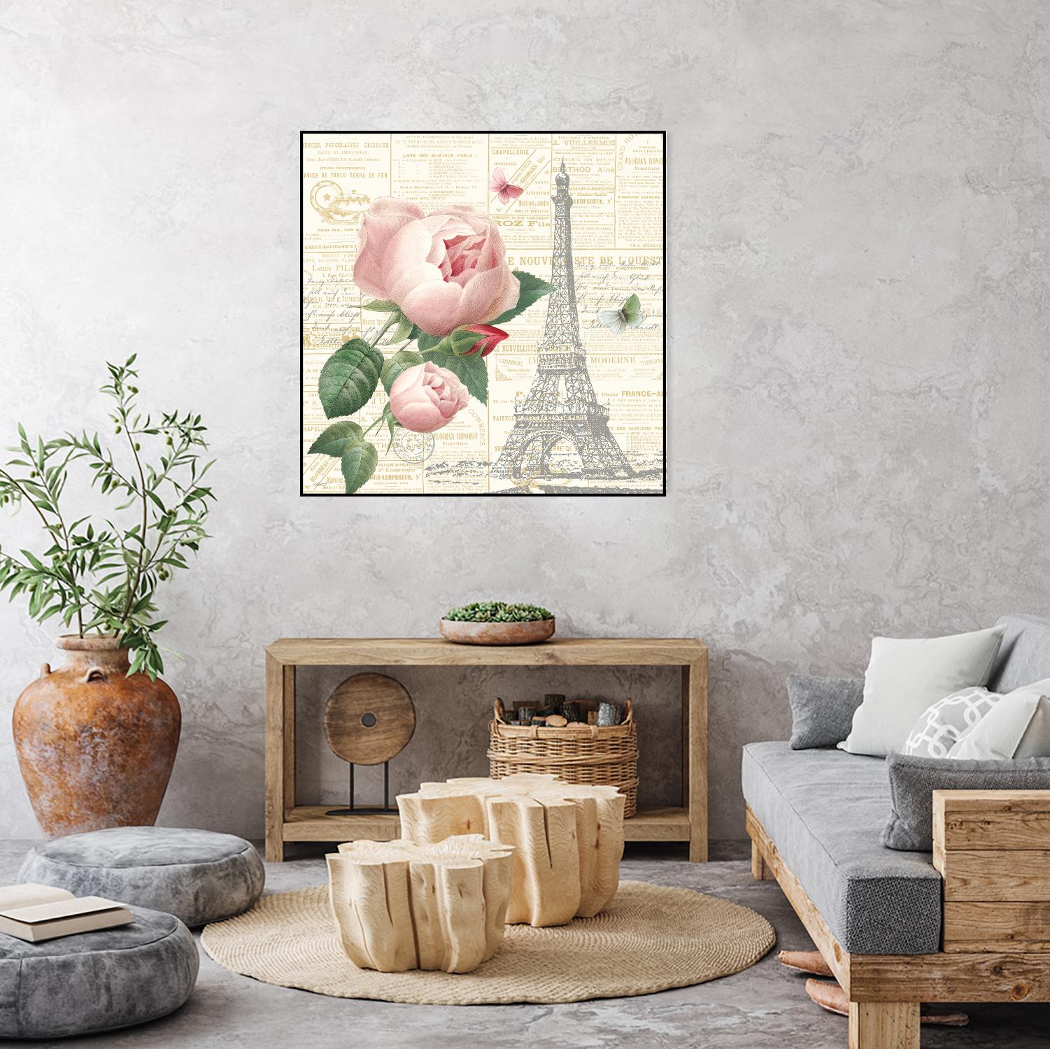 Roses in Paris IV by Katie Pertiet on GIANT ART - beige floral