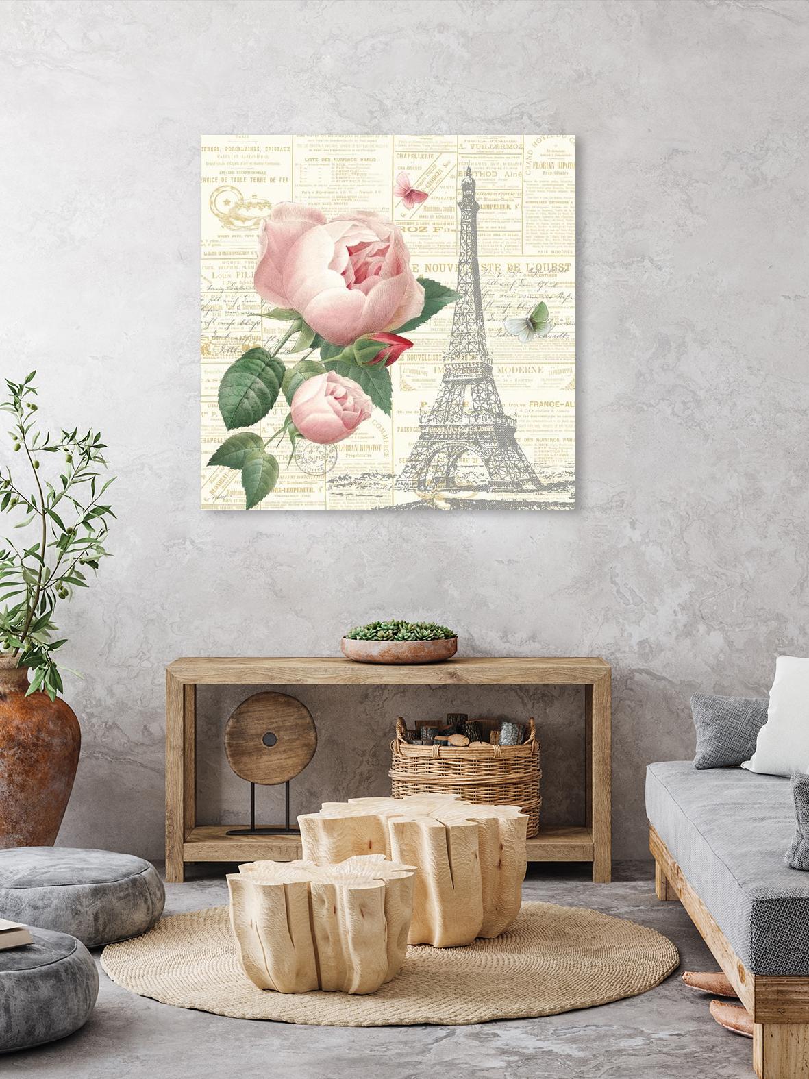Roses in Paris IV by Katie Pertiet on GIANT ART - beige floral