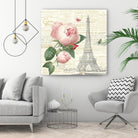 Roses in Paris IV by Katie Pertiet on GIANT ART - beige floral