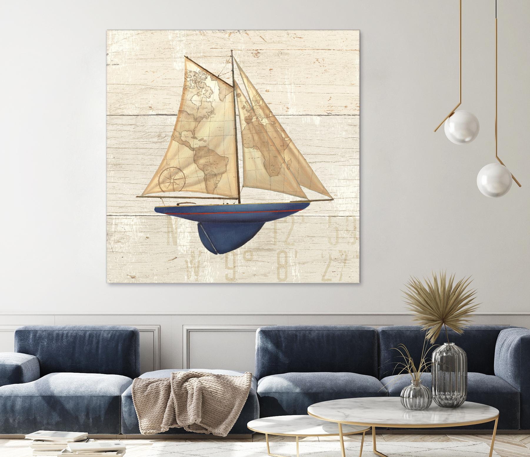 Nautique I by James Wiens on GIANT ART - beige nautical