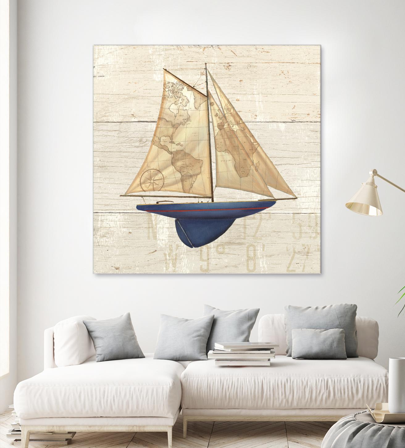 Nautique I by James Wiens on GIANT ART - beige nautical