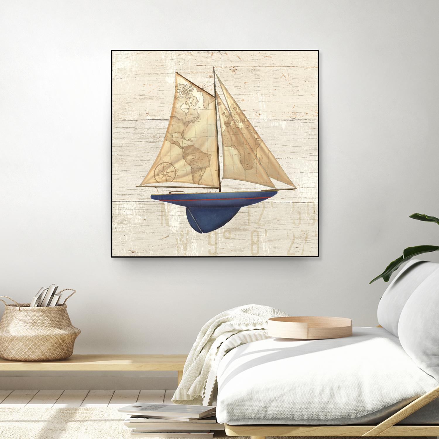 Nautique I by James Wiens on GIANT ART - beige nautical