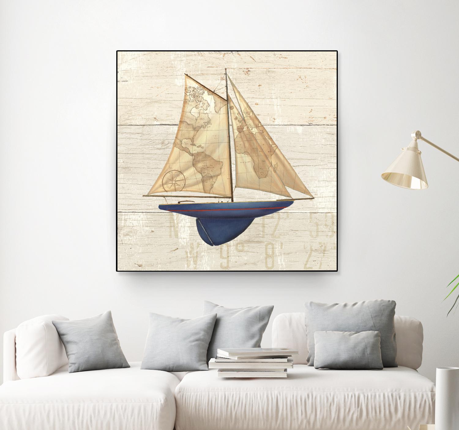 Nautique I by James Wiens on GIANT ART - beige nautical
