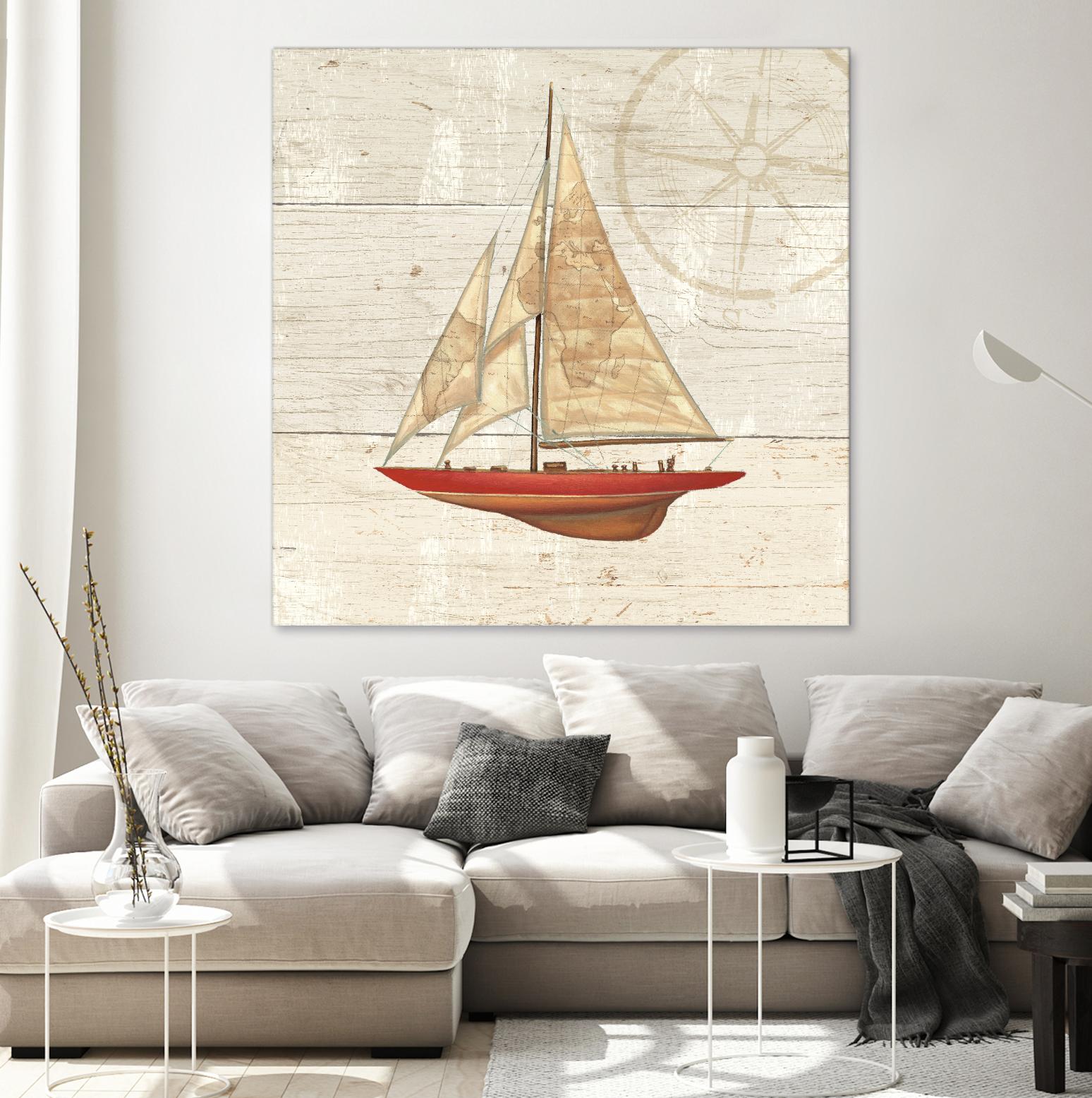 Nautique II by James Wiens on GIANT ART - beige nautical