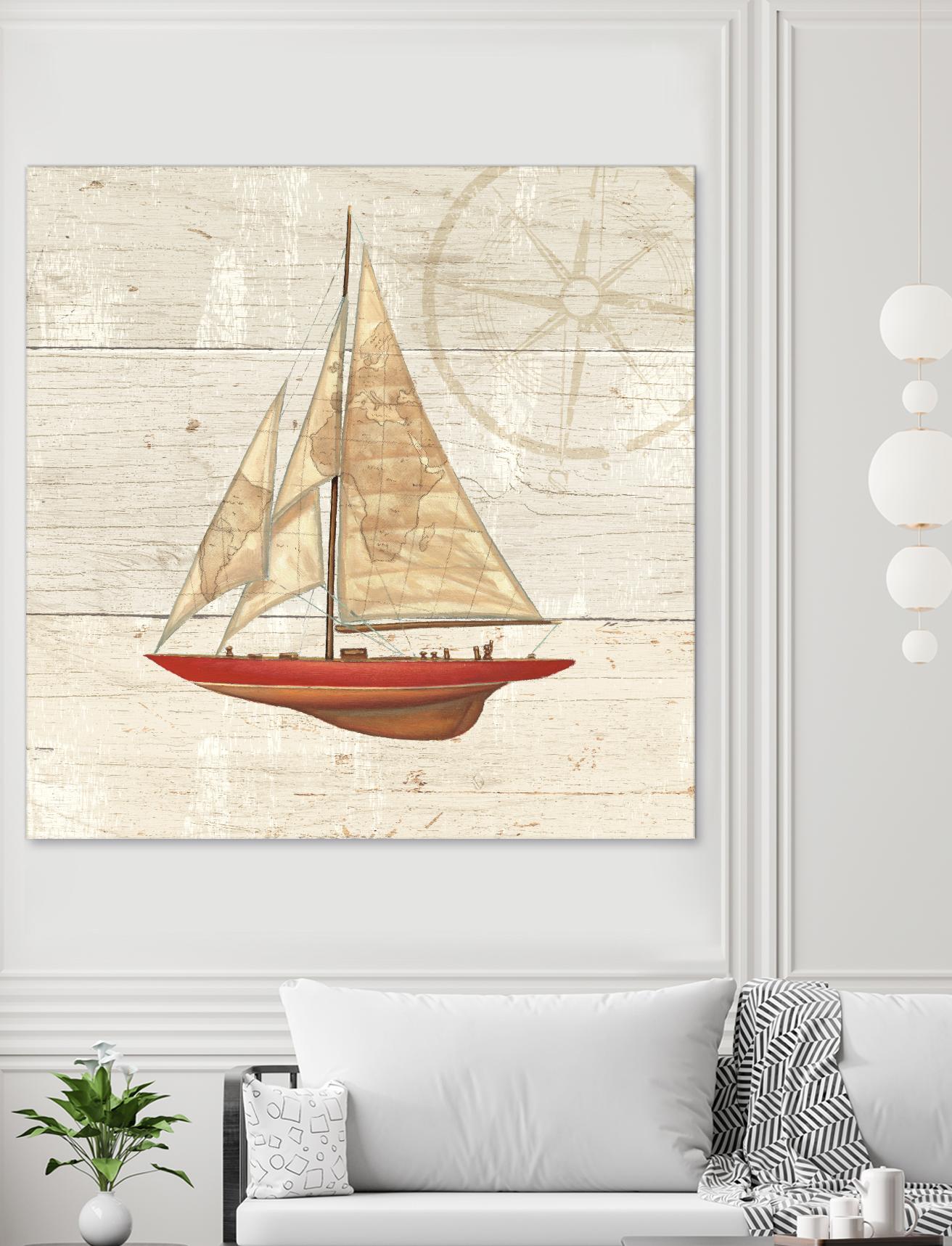 Nautique II by James Wiens on GIANT ART - beige nautical