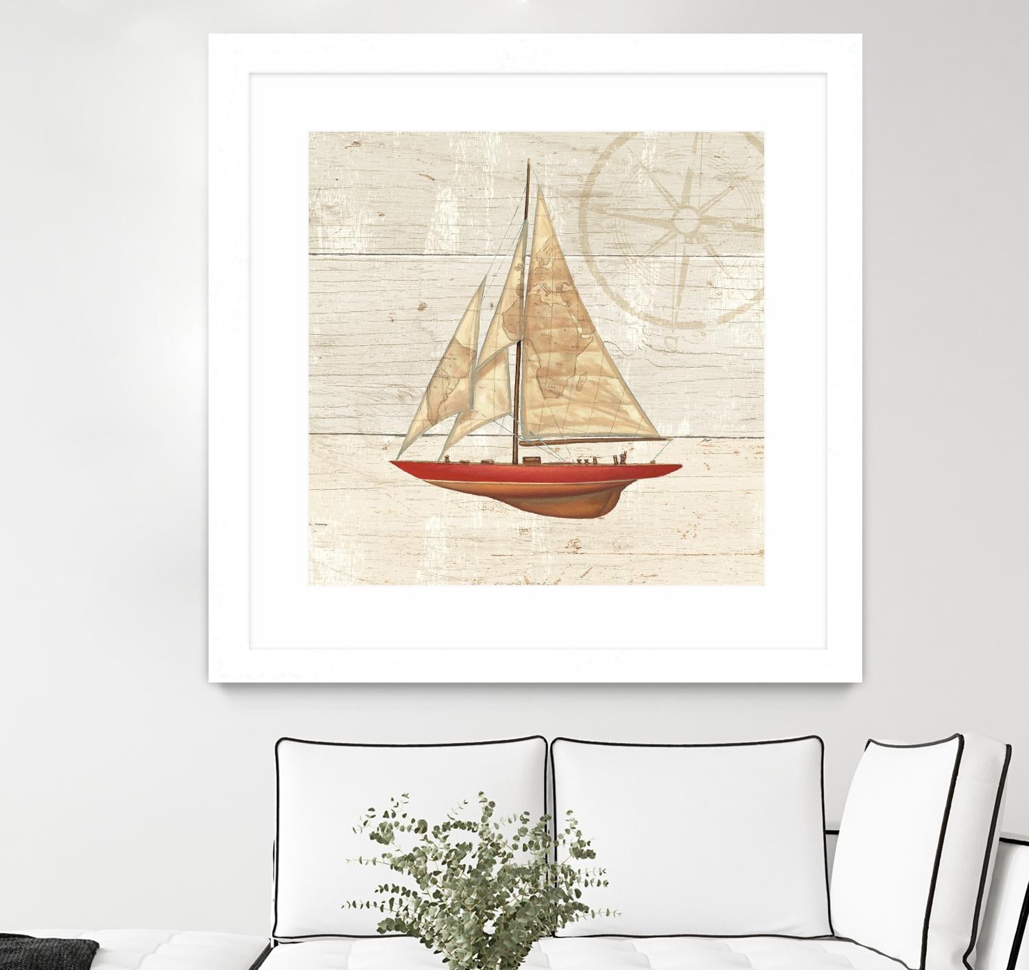 Nautique II by James Wiens on GIANT ART - beige nautical