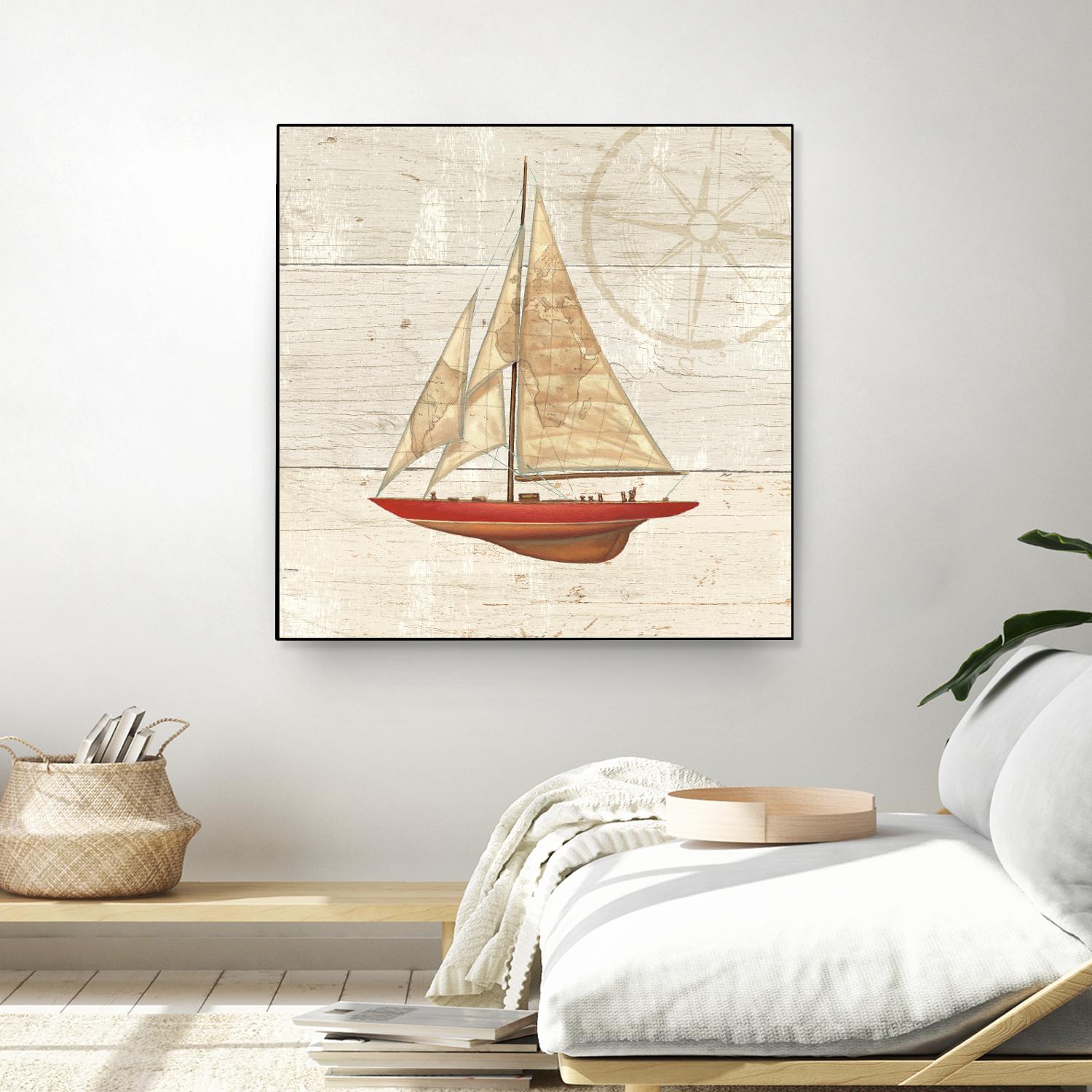 Nautique II by James Wiens on GIANT ART - beige nautical