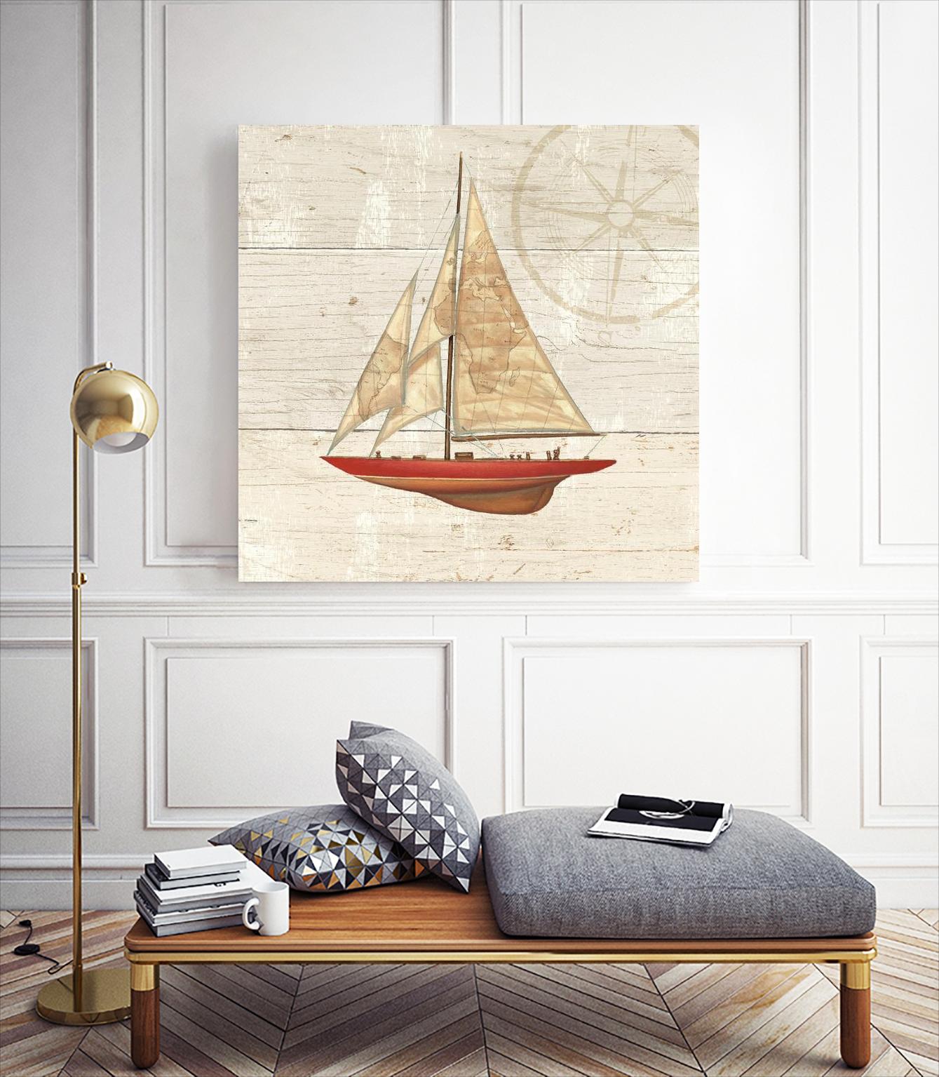 Nautique II by James Wiens on GIANT ART - beige costal canadien