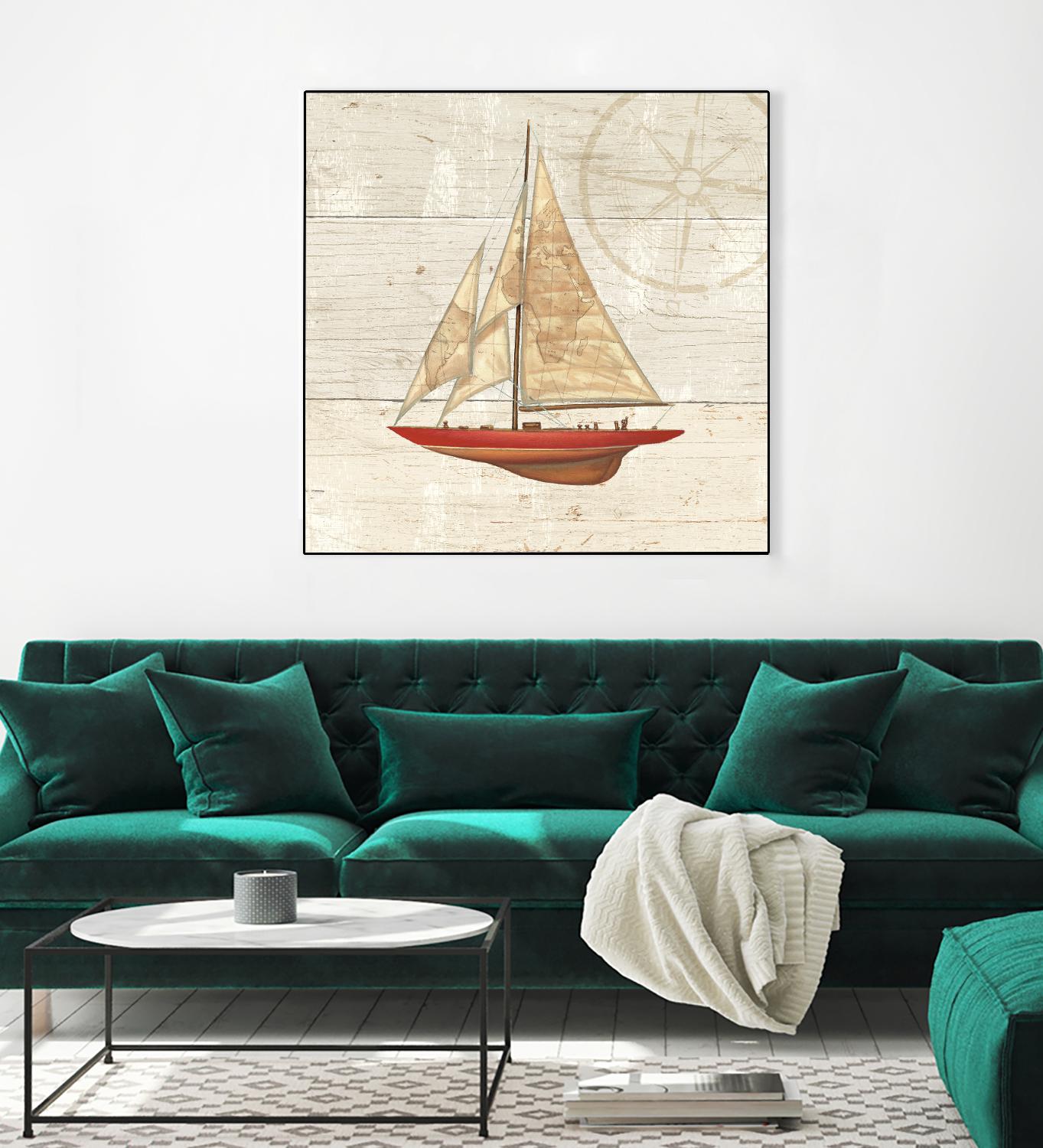 Nautique II by James Wiens on GIANT ART - beige nautical