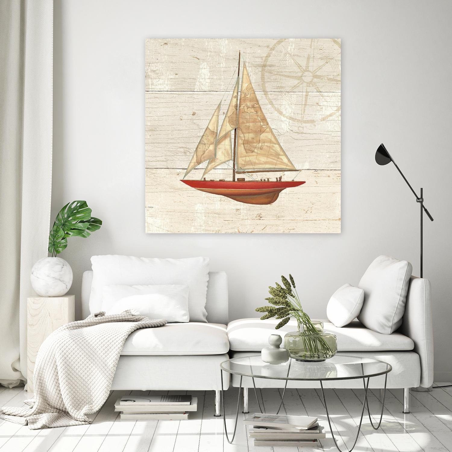 Nautique II by James Wiens on GIANT ART - beige costal canadien