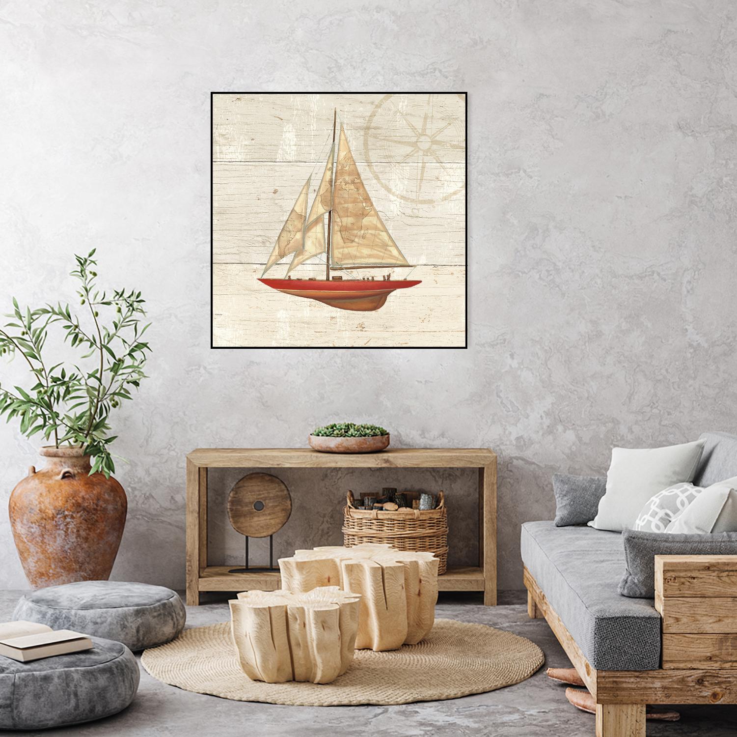 Nautique II by James Wiens on GIANT ART - beige nautical